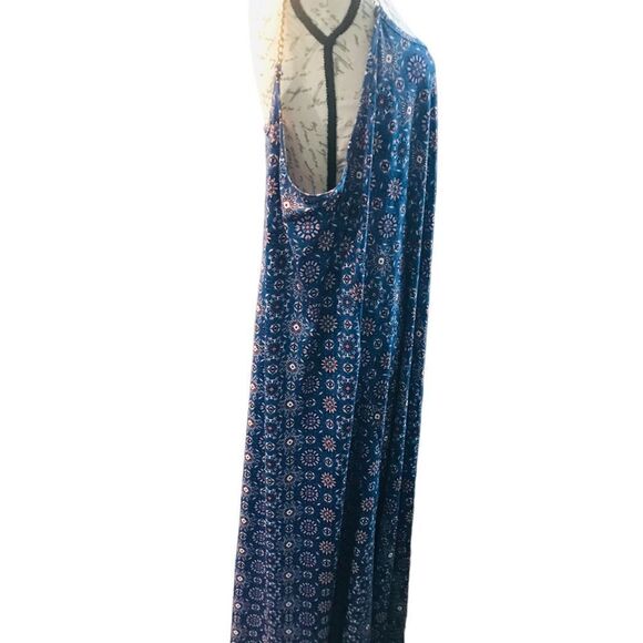 Ashley Stewart Blue Floral with Gold Chain Straps Size 3X - Picture 3 of 10